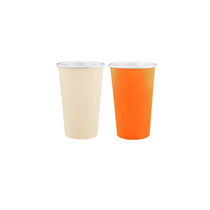 HIT Light Orange/Orange 15 Oz. Color Changing Recycled Aluminum Cup