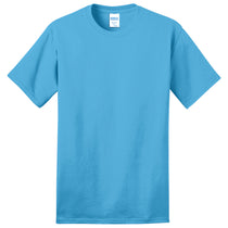 Port & Company Men's Aquatic Blue Ring Spun Cotton Tee