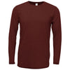 BAW Unisex Maroon Soft-Tek Blend Long Sleeve Shirt