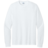 Port & Company Men's White Long Sleeve Core Cotton Tee