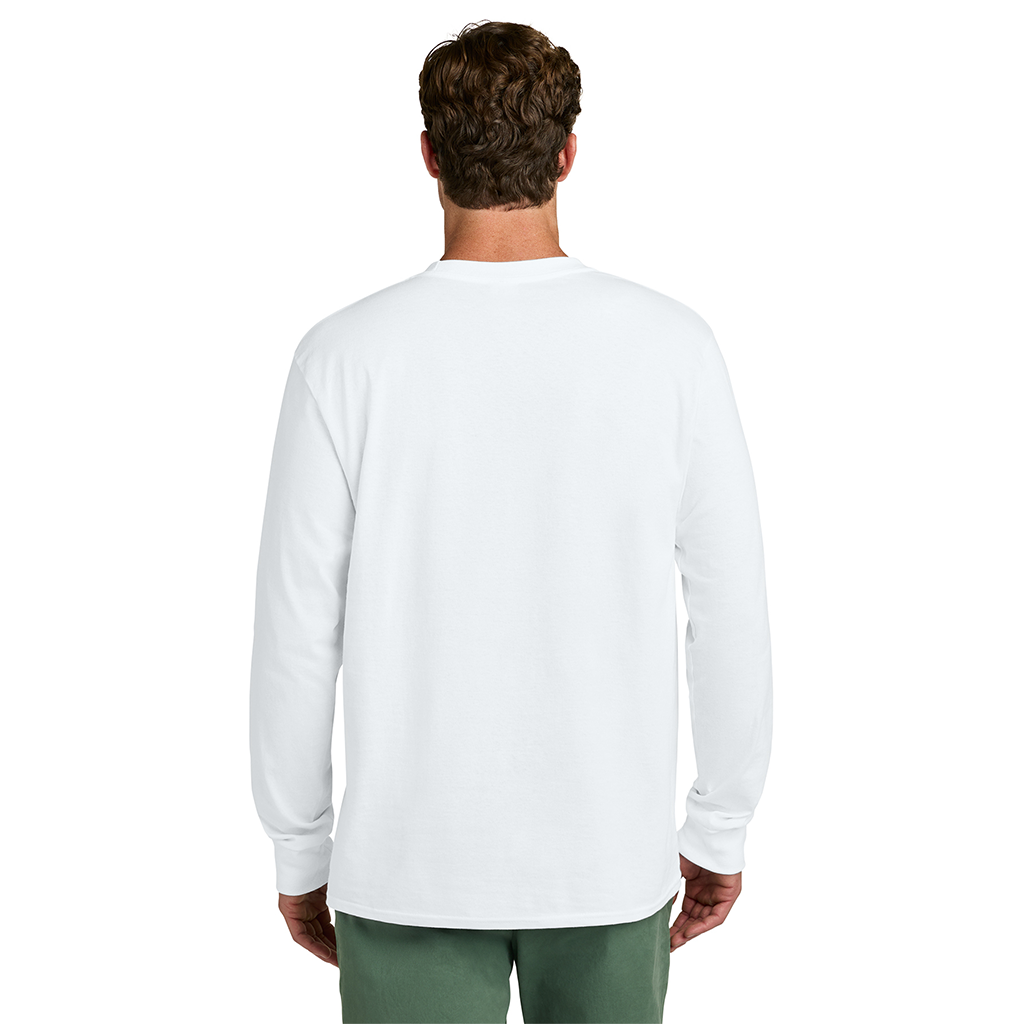 Port & Company Men's White Long Sleeve Core Cotton Tee