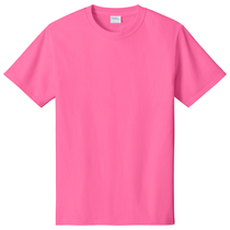 Port & Company Men's Neon Pink Core Cotton Tee