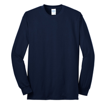 Port & Company Men's Navy Long Sleeve Core Blend Tee