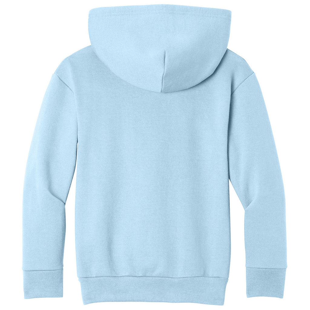 Port & Co. Youth Ice Blue Easy Fleece Pullover Hooded Sweatshirt