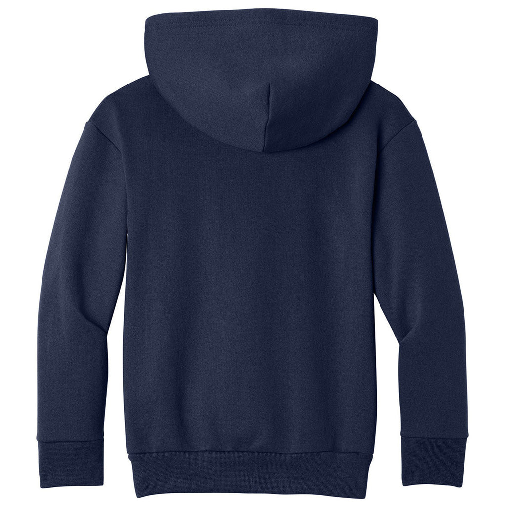 Port & Co. Youth True Navy Easy Fleece Pullover Hooded Sweatshirt