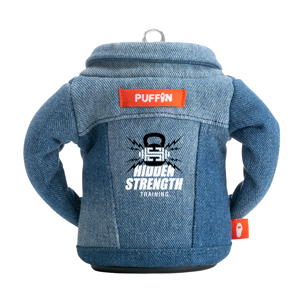 Puffin Drinkwear Light Blue Denim Can Cooler