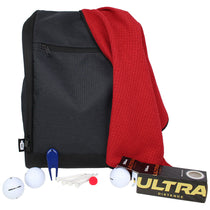 Par-Kicks Black Shoe Bag, 100% RPET 15x18 Waffle Towel, divot tool, ball marker, (4) 2-3/4
