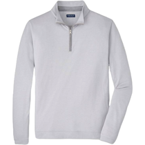 Peter Millar Men's Gale Grey Albatross Cotton-Blend Pique Quarter-Zip