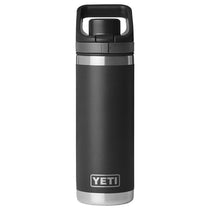 YETI Black Rambler 18 oz Water Bottle with Color-Matched Flip Chug Cap