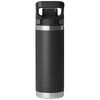 YETI Black Rambler 18 oz Water Bottle with Color-Matched Flip Chug Cap