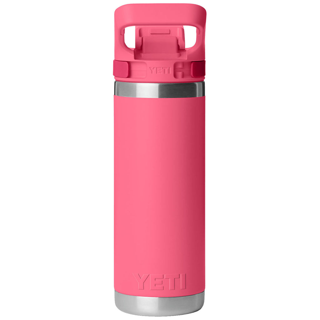 YETI Tropical Pink Rambler 18 oz Water Bottle with Color-Matched Flip Chug Cap
