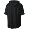 Richardson Men's Black Charge Performance Fleece Short Sleeve Hoodie
