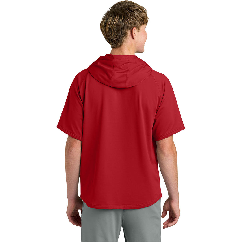 Richardson Men's Red Charge Performance Fleece Short Sleeve Hoodie