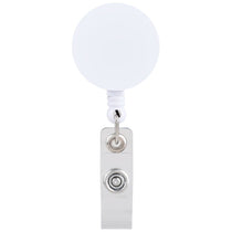Beacon White Id Buddy Round Retractable Swivel Badge Reel