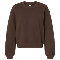 American Apparel Women's Brown ReFlex Fleece Crewneck Sweatshirt