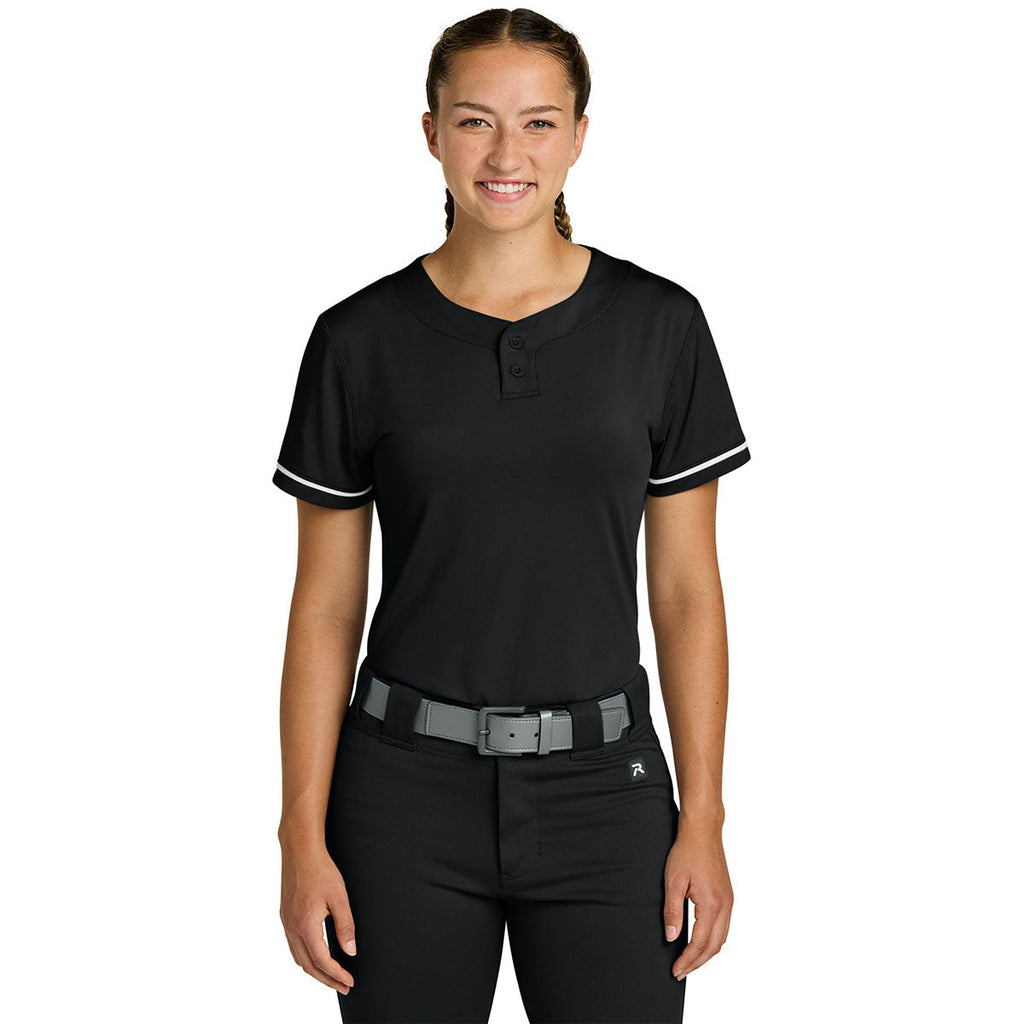 Richardson Women's Black Select 2-Button Softball Jersey