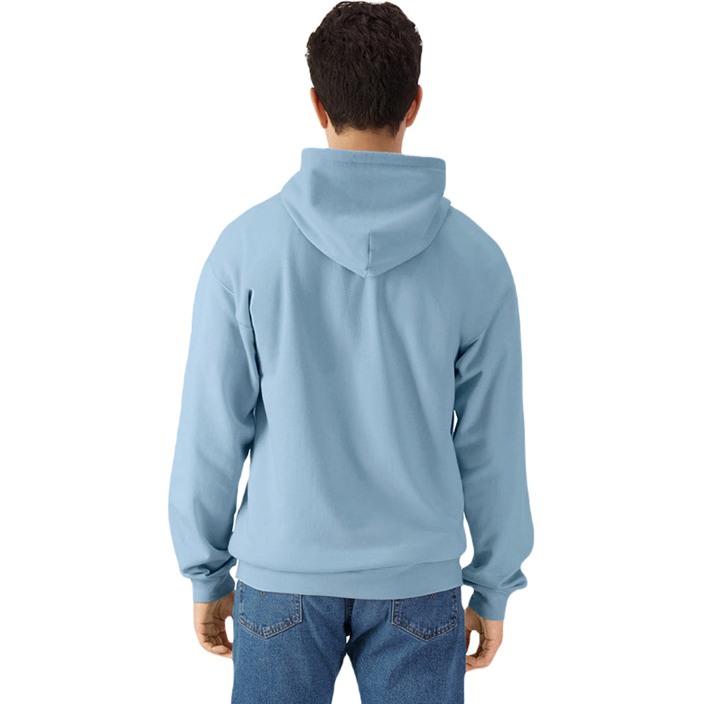 Gildan Unisex Stone Blue Softstyle Fleece Hooded Sweatshirt