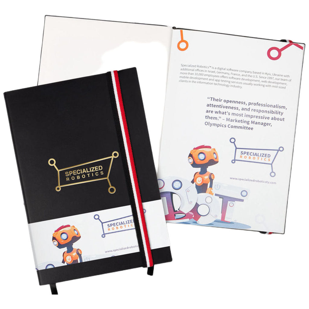 Swiss Force Black Halsey Softcover Journal with Band