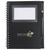 Bullet Black 5.5'' x 7'' FSC Mix Star Spiral Notebook with Pen