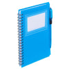 Bullet Translucent Blue 5.5'' x 7'' FSC Mix Star Spiral Notebook with Pen