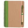 Bullet Green 5'' x 7'' Eco-Friendly Spiral Notebook with Pen