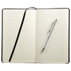 Bullet Black 6'' x 8.5'' FSC Mix Viola Bound Notebook with Pen