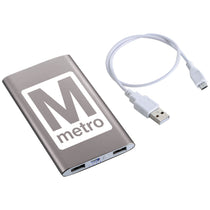 48-Hour Bullet Grey Sleek Aluminum 4,000 mAh Power Bank