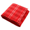 Bullet Red Rollable Plaid Fleece Throw Blanket 50'' x 60'' Unfolded