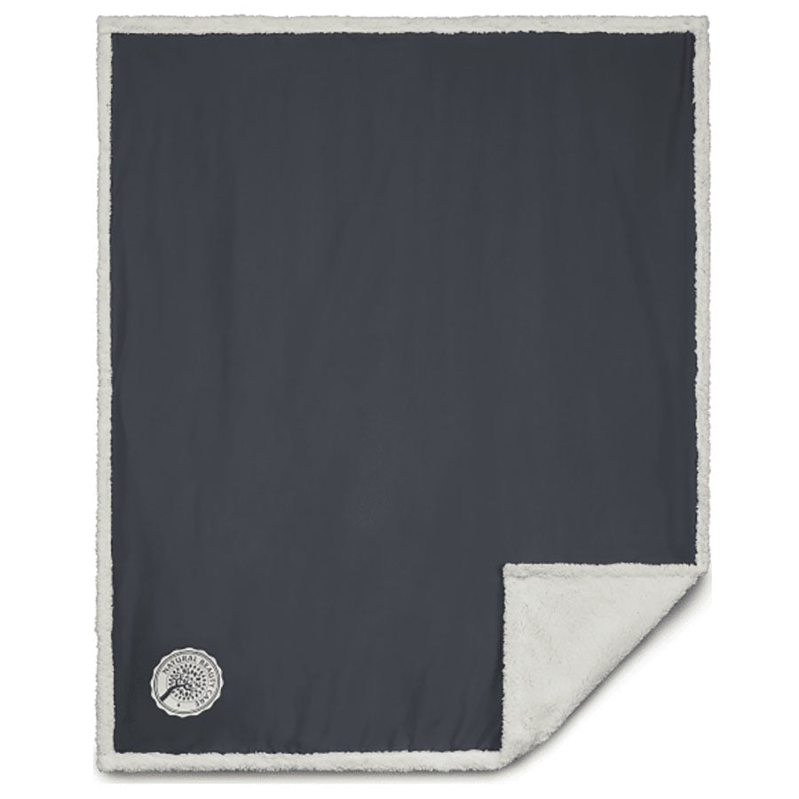 Bullet Grey Super Soft Large Fleece Sherpa Blanket - 50'' x 60'' Unfolded