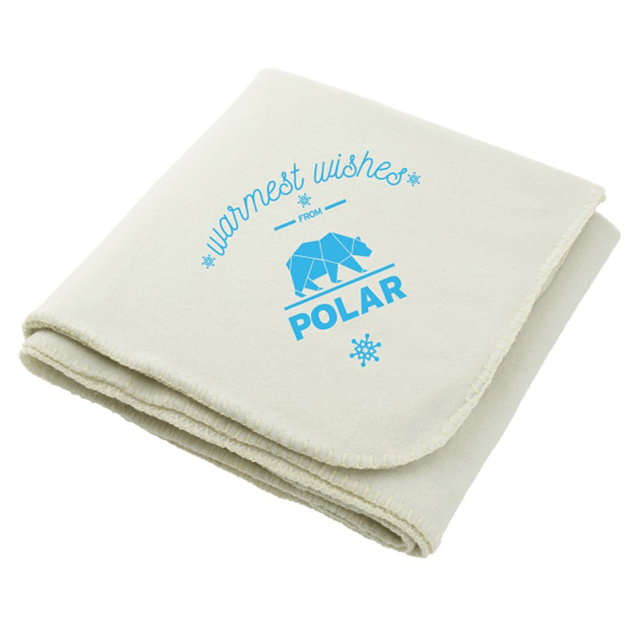 Bullet Khaki 100% Recycled PET Fleece Blanket