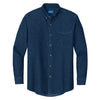 Port & Company Men's Ink Blue Long Sleeve Denim Shirt