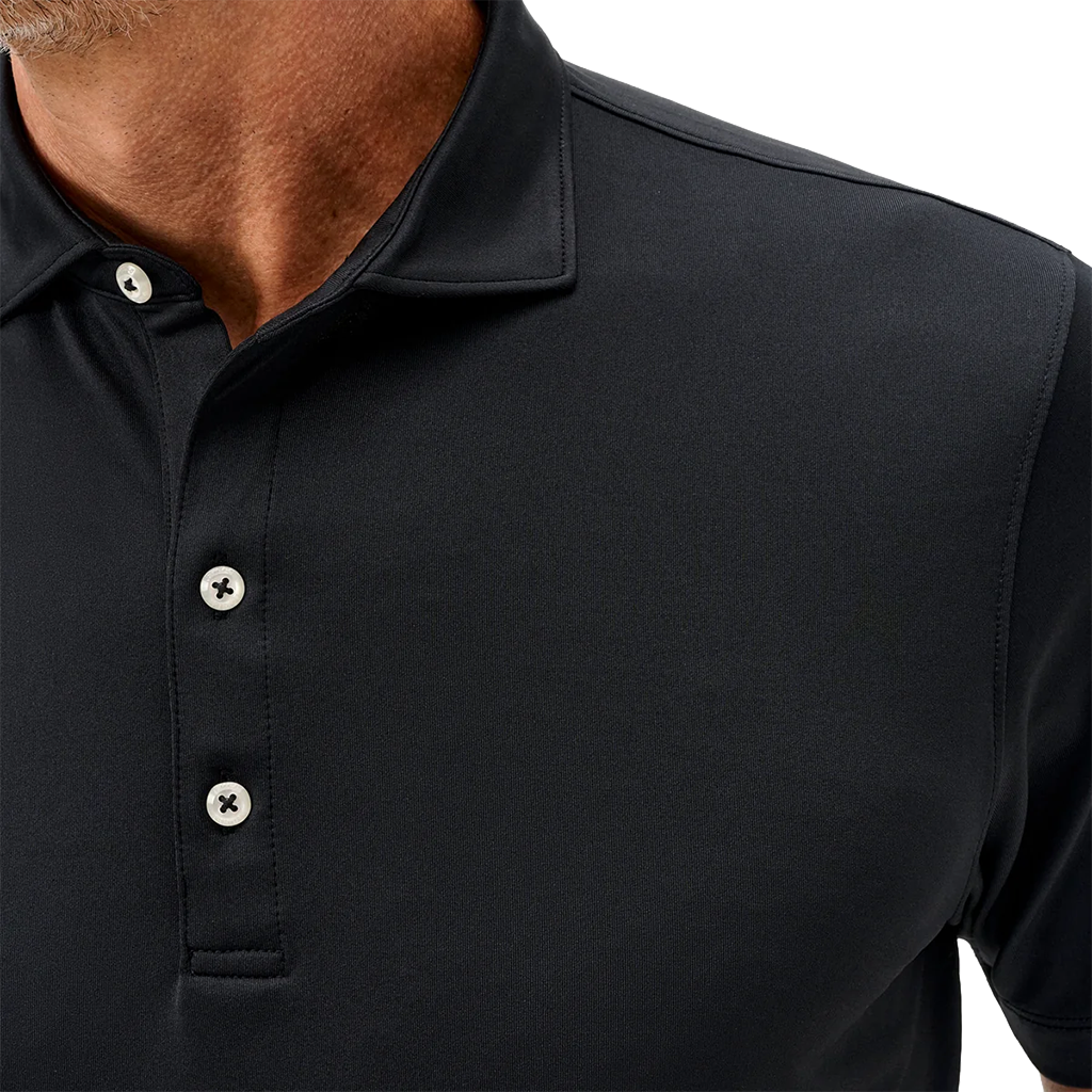 Johnnie-O Men's Black Birdie Solid Jersey Performance Polo