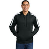 Sport-Tek Men's Black/ White Sport-Wick Fleece United Pullover Hoodie