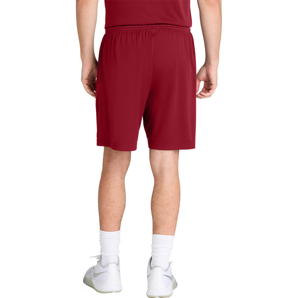 Sport-Tek Men's Deep Red PosiCharge Competitor 7" Pocketed Short