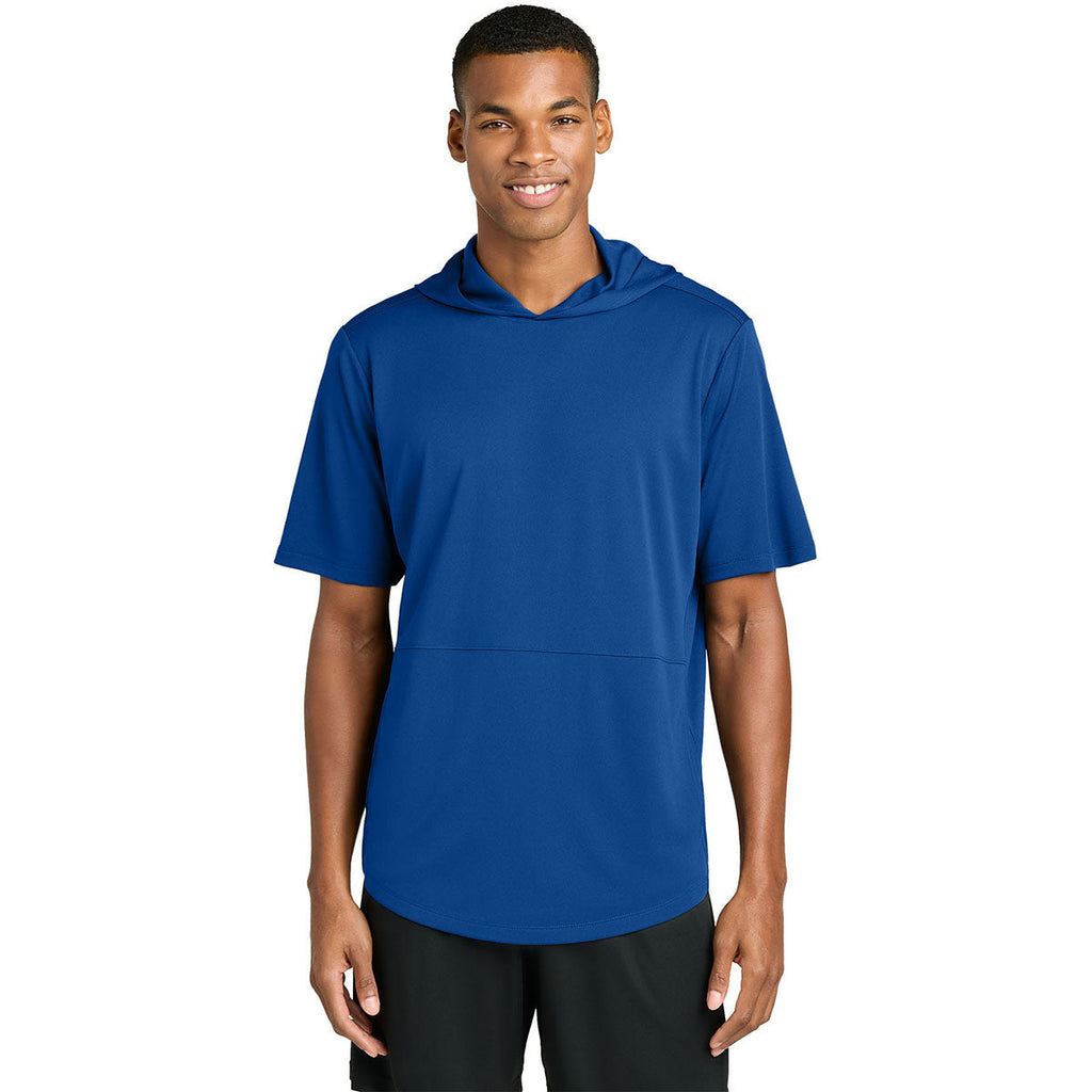 Sport-Tek Men's True Royal Club Short Sleeve Hoodie