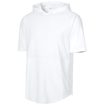 Sport-Tek Men's White Club Short Sleeve Hoodie