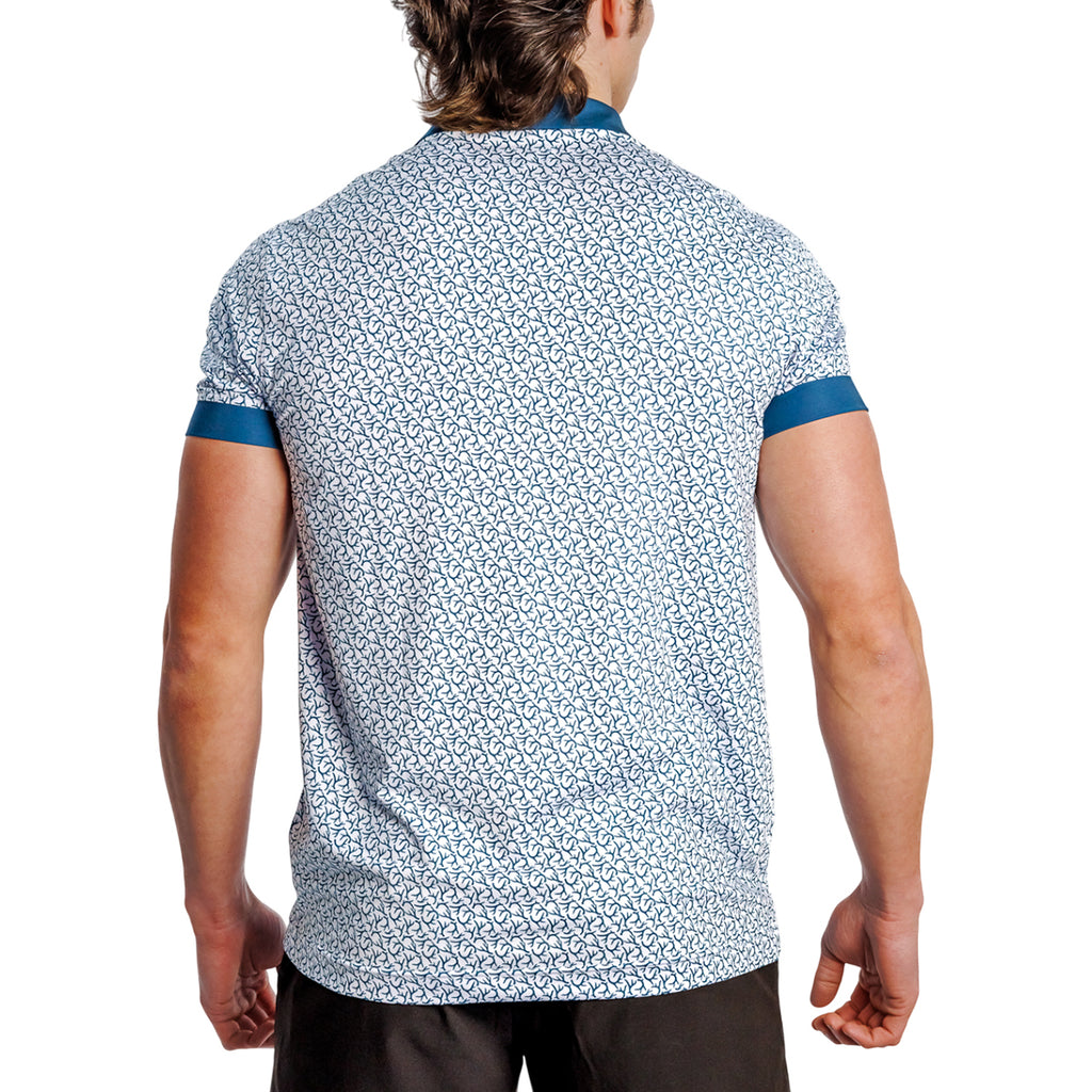 Waggle Men's White Rolling Stag Polo