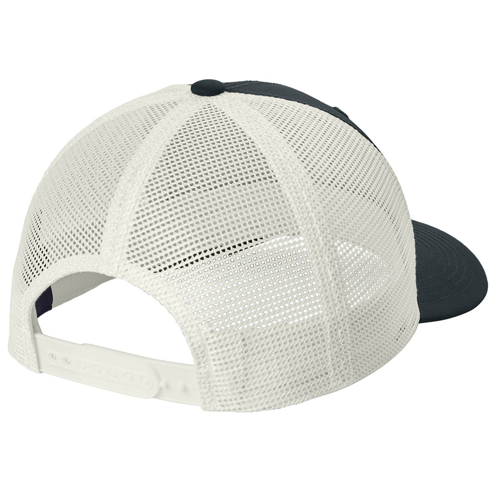 Sport-Tek Black/ White Club Trucker Cap