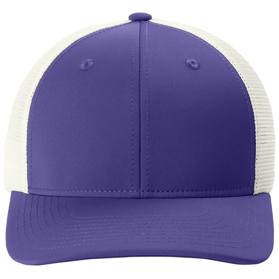 Sport-Tek Purple/ White Club Trucker Cap