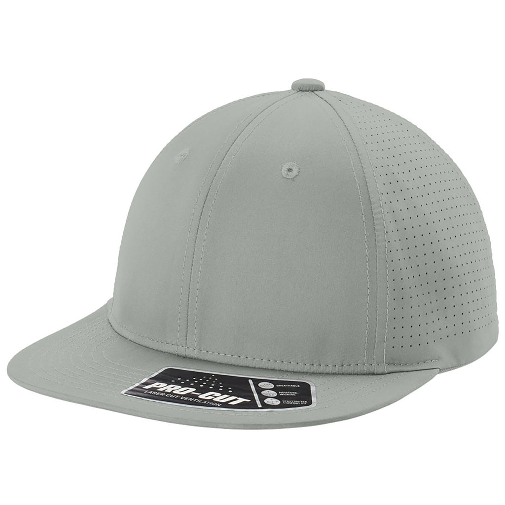 Sport-Tek Silver Pro-Cut Stretch-Tek Cap