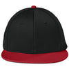 Sport-Tek Black/Deep Red/Black Impact Mesh Stretch-Tek Cap