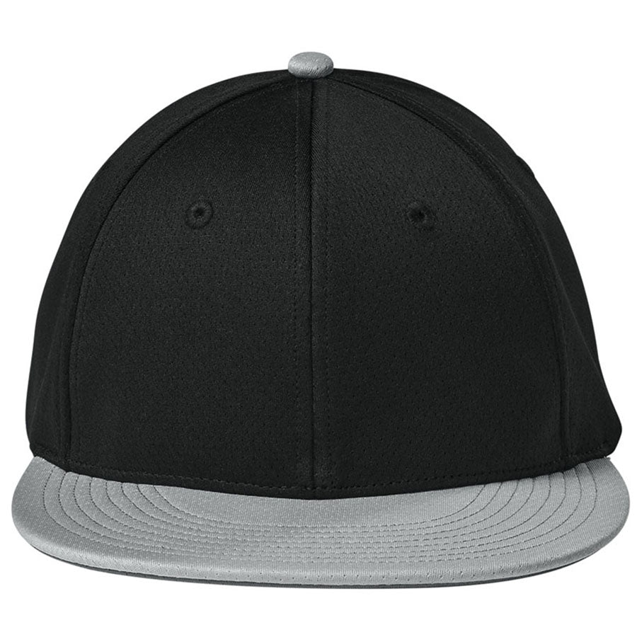 Sport-Tek Black/Silver/Black Impact Mesh Stretch-Tek Cap