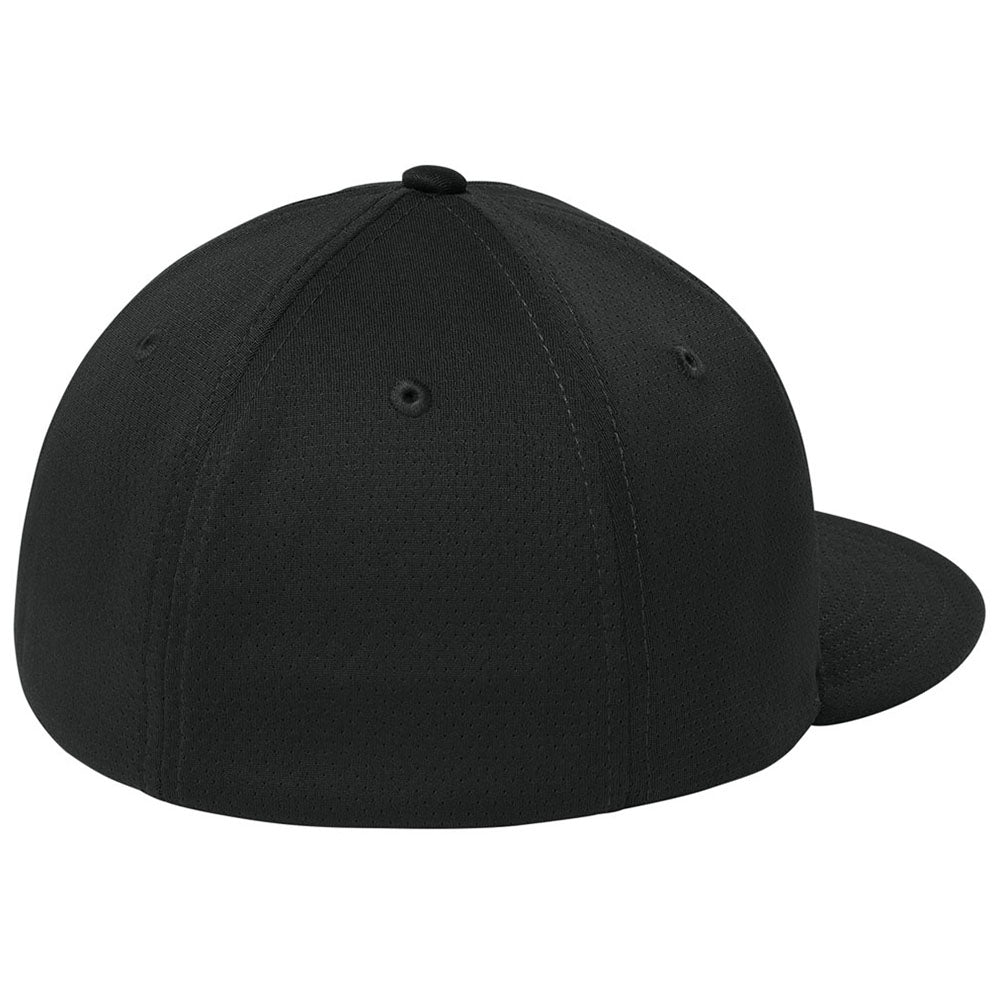 Sport-Tek Black Impact Mesh Stretch-Tek Cap