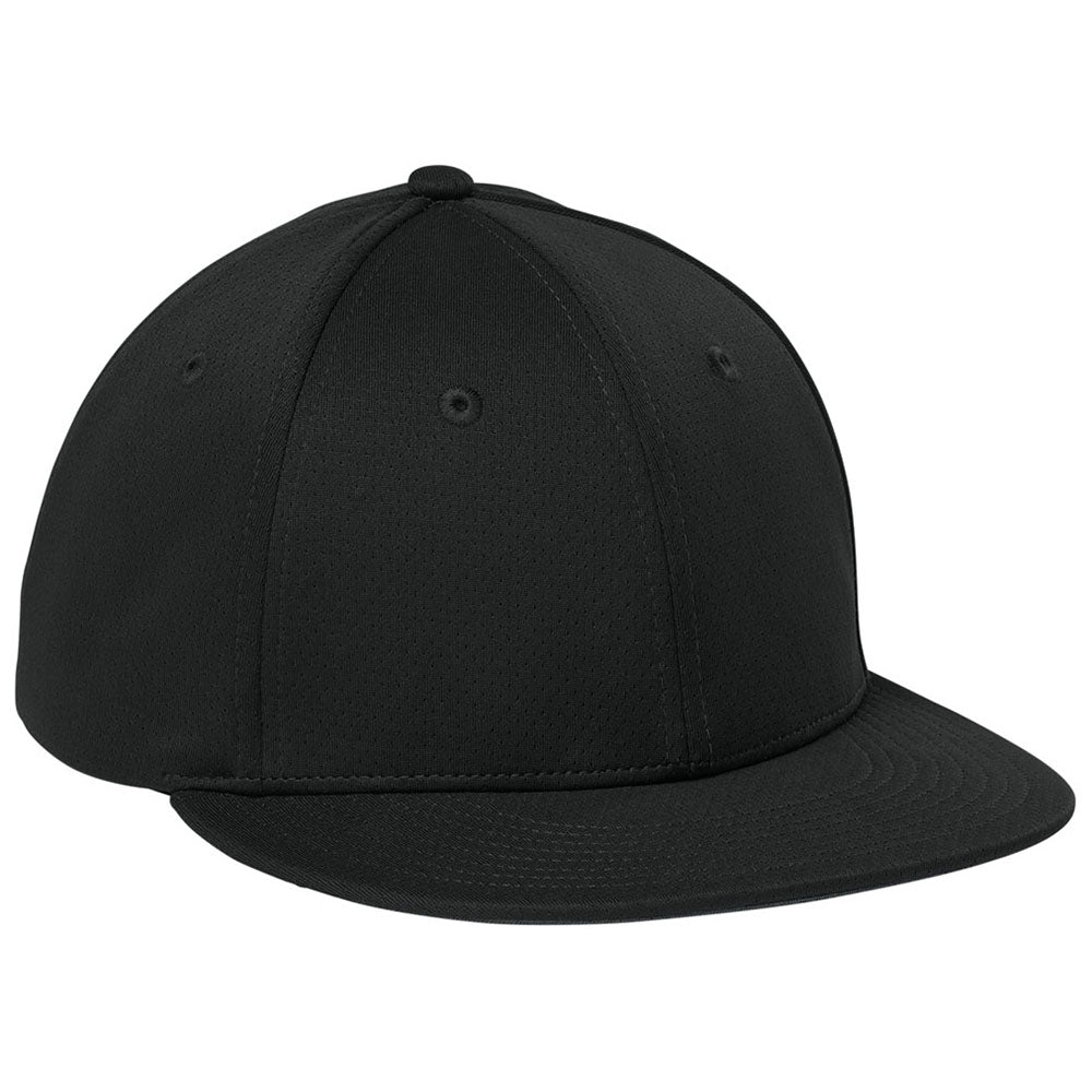 Sport-Tek Black Impact Mesh Stretch-Tek Cap