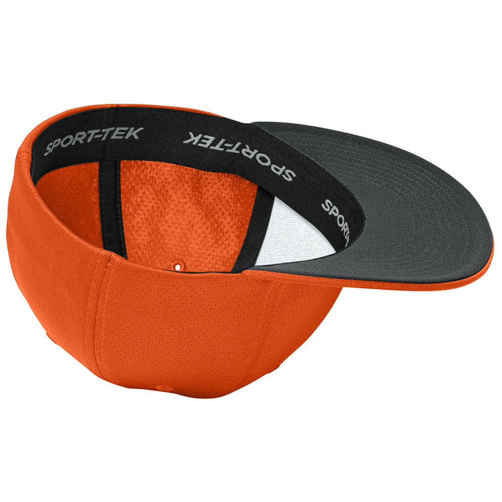Sport-Tek Deep Orange Impact Mesh Stretch-Tek Cap