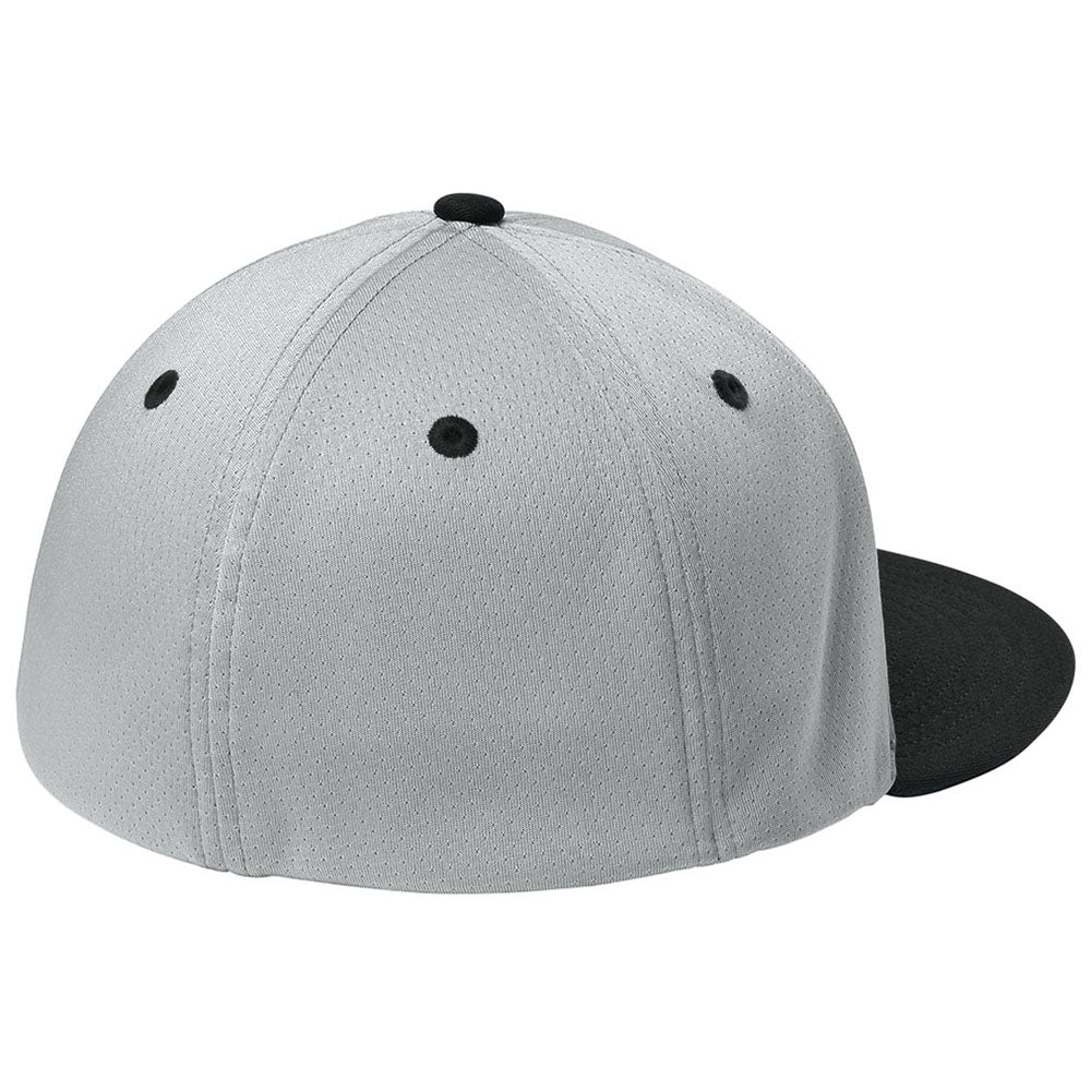 Sport-Tek Silver/Black/Silver Impact Mesh Stretch-Tek Cap