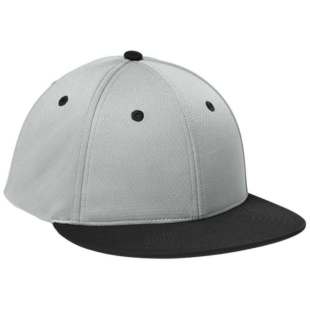 Sport-Tek Silver/Black/Silver Impact Mesh Stretch-Tek Cap
