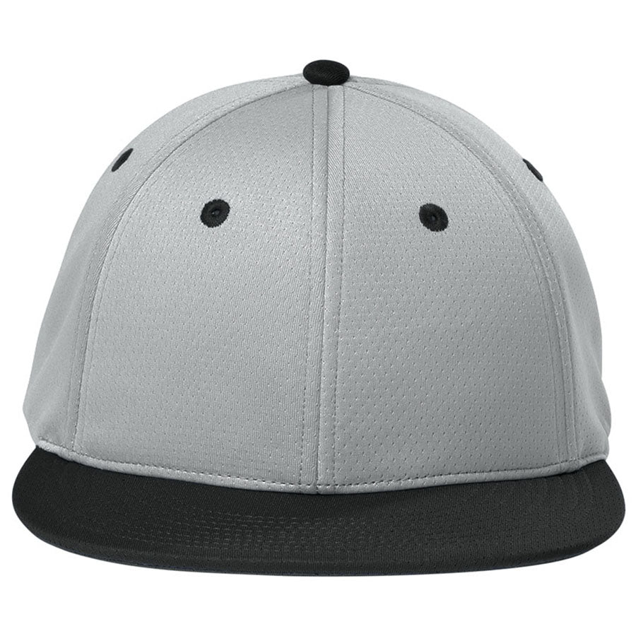 Sport-Tek Silver/Black/Silver Impact Mesh Stretch-Tek Cap