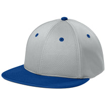 Sport-Tek Silver/True Royal/Silver Impact Mesh Stretch-Tek Cap