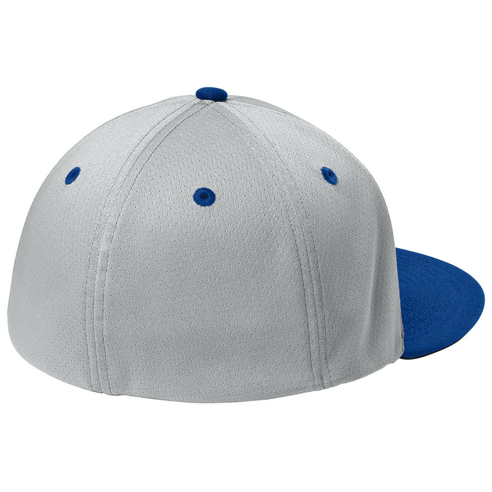 Sport-Tek Silver/True Royal/Silver Impact Mesh Stretch-Tek Cap